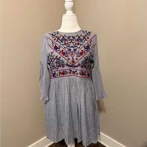 Umgee Light Gray Textured Dress